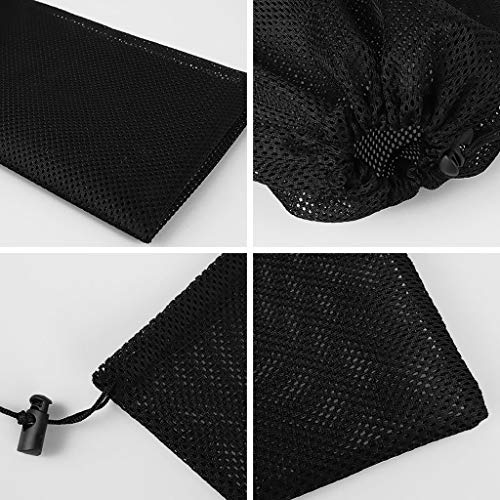 EQINI 2 Pack Pump Barrier Bag, 12.2"*15.9" with Drawstring Pond Mesh Pump Filter Bag for Pond biofilters Aquarium Filtration and Outdoor Swimming Pool Black Media Bags