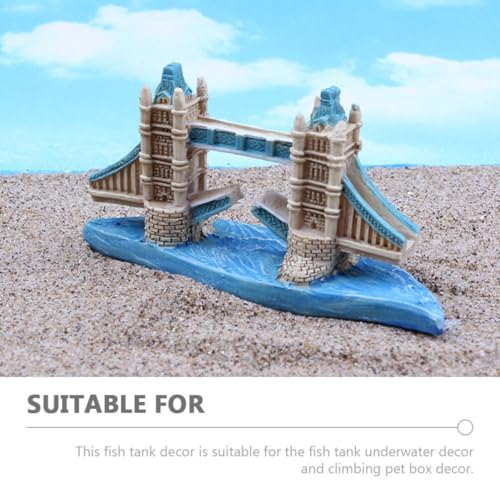 POPETPOP 2pcs Fish Tank Decoration Fish Tank Craft Betta Accessories Aquarium Rocks for Aquarium Rocks British Decor Underwater Bridge Adorn Supplies