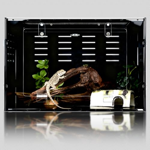 10 Gallon Reptile Tank – Reptile Enclosure for Leopard Geckos, Snakes & Bearded Dragons – Lizard Tank, Hermit Crab & Gecko Habitat - size: 18"12"12"