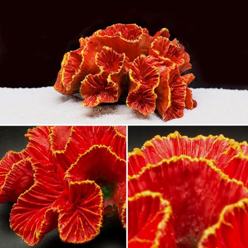 Besimple Aquarium Coral Ornaments Decor Fish Tank Plants Decoration for Aquarium Landscape,Red - color: Red