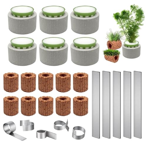 26 Pack New Upgrade Aquarium Plant Weights, Aquatic Water Plant Fixed Rings, Water Plants Cultivation Fixed Ring Plant Pot for Secure Aquatic Plant Placement (26PCS)
