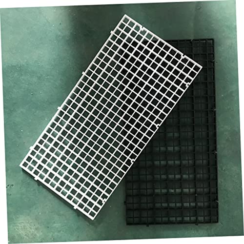 Mikikit 6pcs Fish Tank Isolation Panels White Aquarium Divider Lattice Plates for Breeding Separation Easy to Install Suitable for Bottom Filtration and Compartmentalization