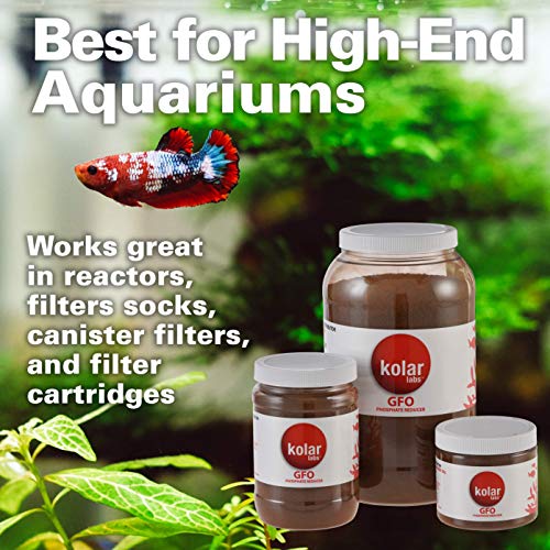 Kolar Labs GFO Bayoxide E33 Phosphate Remover – for Freshwater and Saltwater Aquariums, Reef Tanks, Promotes Coral Health, 250g - size: 8.81 Ounce (Pack of 1)