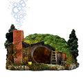 fazhongfa Aquarium Decorations Castle Fish Tank Décor Thematic Ornaments (Hobbit-L) - size: Hobbit-Large