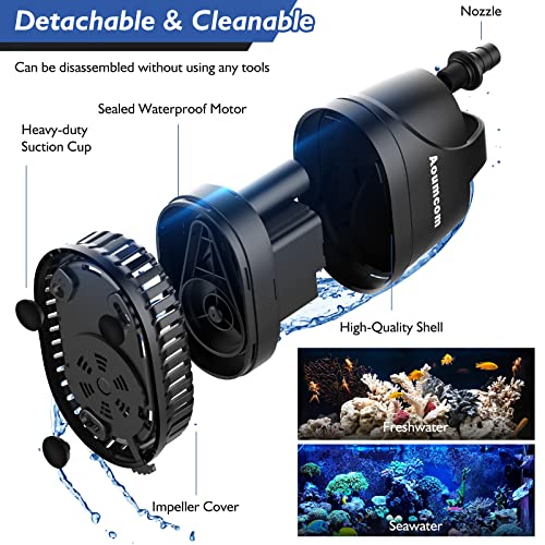 800GPH Submersible Water Pump, 40W Water Fountain Pump, Aquarium Pump, 3000L/H Water Pump with 7ft Power Cord for Garden Fountain, Water Table, Waterfall, Fish Tank, Pond, Hydroponics - size: 40W-800GPH