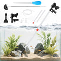 FISORAS Aquarium Gravel Cleaner, Fish Tank Cleaner Gravel Vacuum for Aquarium with 30ml Waste Remover Dropper & Cleaning Brush Suitable for Betta Fish Tank Water Changer, Wash Sand