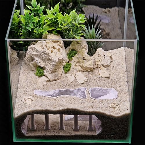 Ancient Aquatics Roman Column Ruins Castle Aquarium Decor, Fish Tank Cave Hideout Decoration, 3D Print Greece Castle Ornament, Safe for Freshwater & Saltwater Tanks (Khaki, M-7.5") - color: Khaki, size: M-7.5"