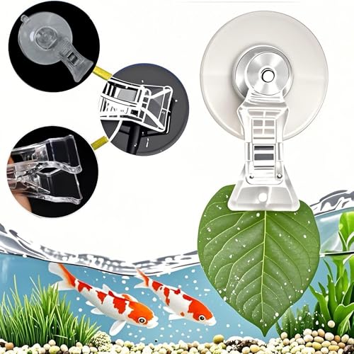 LJY 12 Pieces 45mm Suction Cup Clip Advertising Pop Display Business Cards Holder Stand Clear Clamps for Fridge Shower Aquarium