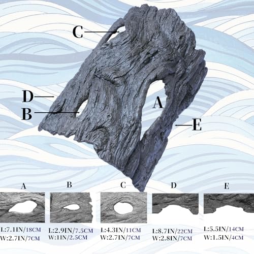 Fish Cave, Camouflage Hiding Shelter for Koi Pond, Realistic Underwater Sanctuary with Weighted Base to Protect Fish from Herons - color: Gray