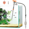 AQQA Aquarium Siphon Vacuum and Water Changer Kit, Extendable Length to 31'', Perfect for Simultaneous Water Changing and Cleaning in Fish Tanks, Gravel and Sand Cleaning (S) - size: S