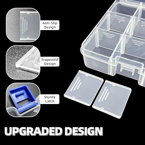 DUOFIRE Bead Organizer Tackle Box Organizers and Storage Clear Plastic Storage Box Craft Organizers and Storage Adjustable Divider for Beads,Jewelry, Fishing Tackle(18 Grids, White X 1) - color: White, size: 18Grid-1pc