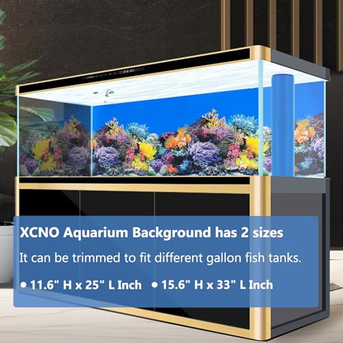 XCNO Fish Tank Background Sea Anemone Coral Theme Aquarium Background Poster Fish Backdrop for Aquarium Wallpaper Double-Sided Fish Tank Sticker Paper - color: Seafloor, size: 15.6" x 33" In