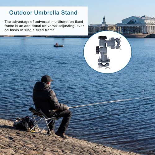 Ragyzity Strong Umbrella Bracket, 360 Rotation Umbrella Holder, Lure/Flashlight Holder for Fishing, Tank, Chair Clamp Accessory - size: 1PC