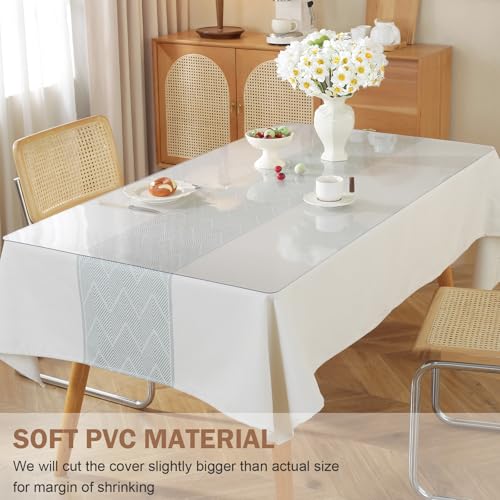LovePads Frosted Desk Mat 14 x 24 Inch, 1.5mm Thick Frosted Table Protector, Waterproof Plastic Table Cover Protector, PVC Desk Protector Mat, Vinyl Desk Cover for Desktop, Coffee & Dining Table - color: New Frosted 1.5mm, size: 14" x 24" (Rectangular)