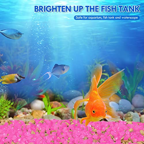 300pc Luminous Pebble Stones Glowing Rocks Luminous Stone for Garden Patio Aquarium Walkway Driveway(Pink) - size: 300, style: Pink