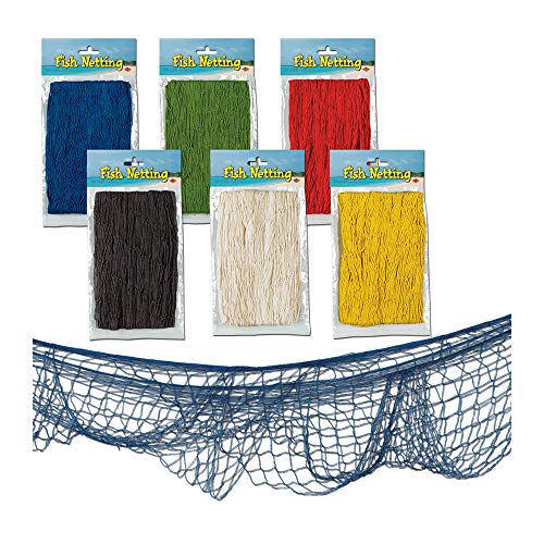 Fish Netting Assorted Colors Theme Party Decoration - color: Multicolored, size: 4' x 12'