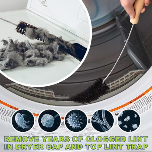 Sealegend 2 Pieces Dryer Vent Cleaner Kit, Dryer Vacuum Hose Attachment and Flexible Lint Brush, Dryer Vent Cleaning Tools for Crevice Lint Trap‌, Purple - color: Purple