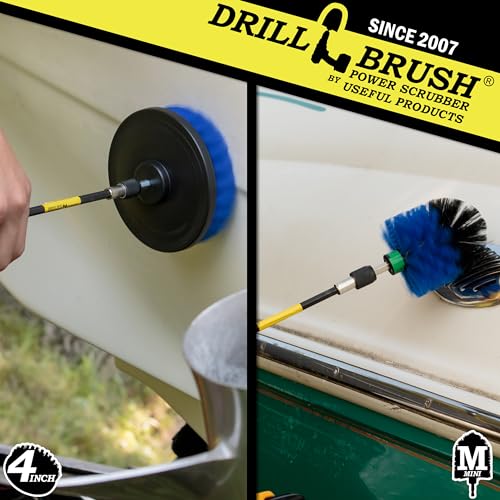 Boat Cleaning Tool Set - Boat Accessories - Aquatic Cleaning Supplies - Hull Cleaner Brush Heads - Barnacle Removing Brush Set - Fish Tank Restoration Brush - Boat Deck Cleaning Tools - Medium Stiff - color: Blue