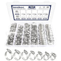165PCS Adjustable Stainless Steel Hose Clamps Assortment Kit, 1/4''- 1-1/2'' (6-38mm) Worm Gear Metal Fuel Line Clamp for Plumbing, Automotive and Mechanical Applications - size: 165pcs 6-38mm