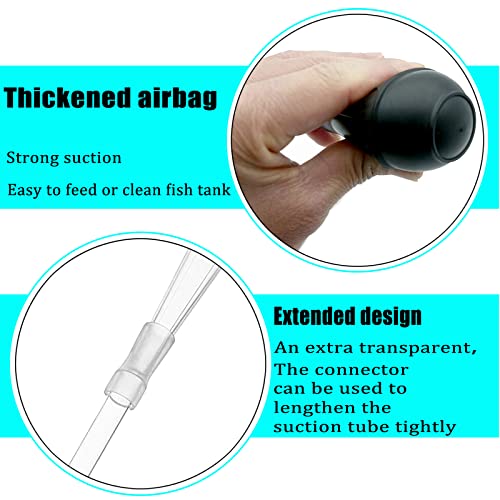 Aquarium Multifunction Dropper Pipette Manual Cleaner Water Changer Cleaning Tool Siphon Dropper Remover 30ml Coral Feeder Waste Cleaner for Fish Tank Aquarium Clean Tool, Black - color: Black