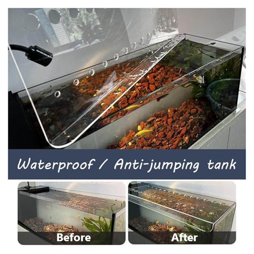 Fish Tank Lid 32x14 36x18in, Clear Acrylic Aquarium Cover, Cuttable Anti Jump Fish Tank Cover, Adapted to Various Sizes(36x18in/91.44x45.72cm) - size: 36x18in/91.44x45.72cm