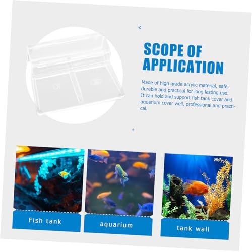 Totority 4pcs Sturdy Aquarium Lid Support Brackets Premium Acrylic Fish Tank Cover Holders Easy to Install and Operate for Aquarium and Design