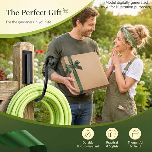 Garden Hose Holder Outside: Wall Mount Water Hose Holder - 8Inch Heavy Duty Garden Water Hose Hanger for Outside Hose Storage - color: A-1PC-8“