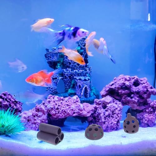 SUPVOX 7pcs Ceramic Fish Hideout Cave Set Aquarium Shrimp Shelter Breeding Ornament Tank Landscaping Decoration for Fish and Shrimp