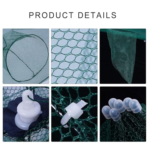 6/8/10/12 Holes Umbrella Fishing Net Cage Shrimp Fish Trap Foldable Fishing Baits Trap Crawfishes Trap Cast Net Cage - size: 12 holes