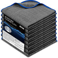 Airlab Microfiber Towels for Cars Wash Drying Auto Detailing, Highly Absorbent, Lint-Free, Streak-Free, All-Purpose Cleaning Cloths for Household, 16" x 16", Pack of 8, Grey - color: Dark Grey, Pack of 8
