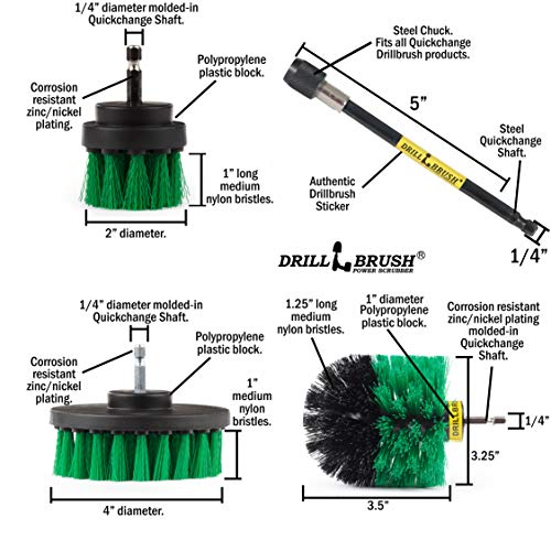 Drill Brush Household Cleaners - Kitchen Cleaning Supplies - Oven Scrub Brush - Stove Top Cleaner Kit - Countertop Cleaning Tools - Sink Pots and Pans Stain Scrubber - Frying Pan Grease Scrubber Kit - color: Green
