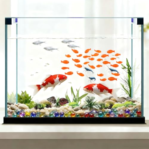 CREATCABIN 36Pcs 3 Styles Miniature Resin Fish Small Fish Figurines Dark Orange Mini Sea Ocean Marine Animal Tank Decorative Figure Statues Ornaments for Home Office Desktop Tank Aquarium DIY Decor