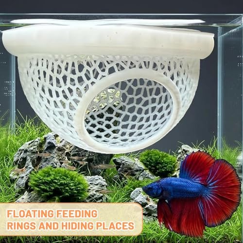 5PCS Betta Hammock Set, Beta Fish Tank Decor for Resting and Hiding, Betta Tank Accessories with Suction Cups