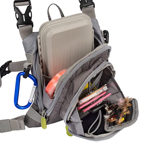 Allen Company Bear Creek Micro Fly Fishing Chest Pack - color: Gray/Lime