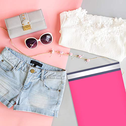 UCGOU Poly Mailers 12x15.5 Inch Hot Pink 100 Pack Medium Shipping Bags #5 Strong Thick Mailing Envelopes Self Sealing Adhesive Waterproof and Tear Proof Boutique Packaging Postal for Clothing - color: Hot Pink, size: 12x15.5