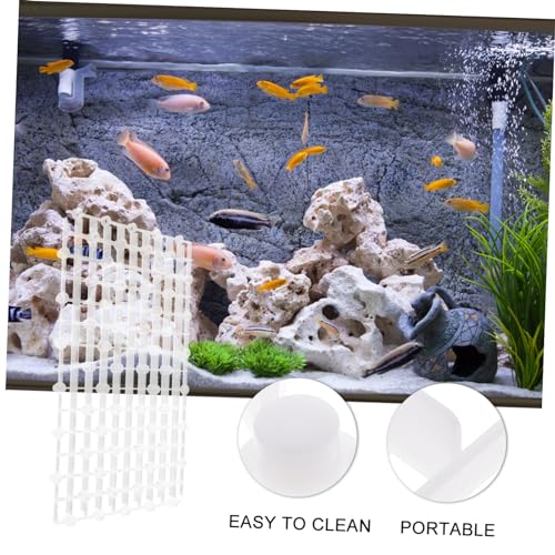 Happyyami 2pcs Aquarium Tank Divider Dense Design Easy Installation Under Gravel Board for Fish Tank White Professional Gravel Boards for Creating Aquarium Environment - color: White