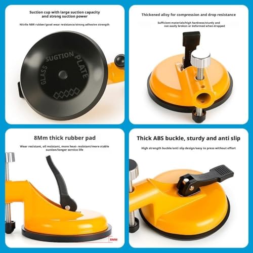 Countertop Leveling Tool, Adjustable Height Setter with Heavy-Duty Suction Cups for Granite Marble Seam Repair (Red,1)