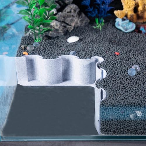 Aquarium Gravel Fence - Fish Tank Separator, Substrate Partition Sheet | Decorative Mud Barrier for Aquatic Plants, Divider Panel for Water Grass Sectioning, Fence for Fish Habitat - color: C