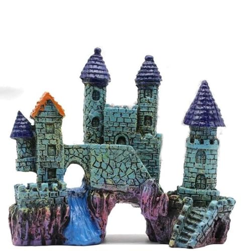 Fish Tank Decorations, Castle Aquarium Decorations, Fish Tank Castle, Vintage Castle Cave Hideouts Large for Aquarium Decorations, Fish Tank Accessories for Betta Fish