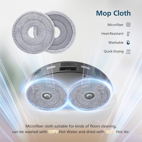 Saros 10R Accessories for Roborock Saros 10R / Saros 20 / Qrevo CurvX Robot Vacuum, Replacement Parts with 4 Dust Bags, 4 Mop Pads, 4 HEPA Filters, 6 Side Brushes, Dual Main Brush - style: for Saros 10R / Saros 20 / Qrevo CurvX