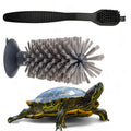 Turtle Shell Cleaning Suction Brush Tank, Turtle Scratcher for Tank Shell Cleaner with Suction Cup and Handheld Back Scratcher Remove Mud Dirt, Tortoise Habitat Accessories (Gray) - color: Gray
