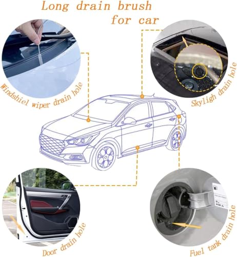 2 Pack 79" Flexible Pipe Cleaner Brush, Rustproof Bendable Drain Brush with Dual Bristles for Home, Bathroom, Car & Aquarium - color: 79inch