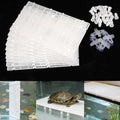 10 Pieces High-Density Aquarium Grid Plastic, Fish Tank Divider with 60 Brackets and 8 Suction Cups, Plastic Egg Crate Grid for DIY Fish Tank Separation and Bottom Protection in Aquascaping