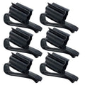 6 PCS Fish Tank Hose Holder, Adjustable Water Clip Water Pipe Clamp Mounting Clip for Fish Tank and Aquarium(Fit for 8mm to 16mm Hosee (Black) - color: Black