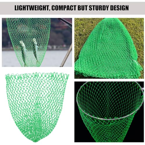 Toyvian Reinforced Nylon Fishing Net Head Replacement Lightweight Multi-Strand Fish Catching Net for Freshwater Fishing Accessories for Outdoor Anglers