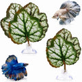 balacoo Betta Fish Leaf Hammock 2-Pack 3.54-Inch Silk Resting Pad with Suction Cup – Stress- for Aquarium Décor, Natural Habitat for Betta, Freshwater Tank Accessory
