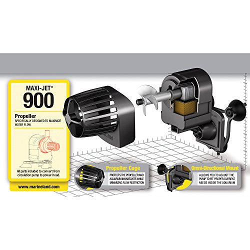 Marineland Maxi-Jet 900, Multi-Use Water Pump And Power Head, Fully Convertible - size: 230/1000 gph