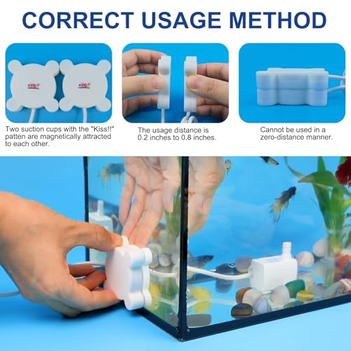 Wireless Aquarium Pump for Small Tank 5 Gallon & Under - Ultra Quiet 4.5W Submersible Pump with Adjustable Flow (40GPH) Includes Charger,Betta Fish Tank,Pet Fountain,Hydroponic bucket