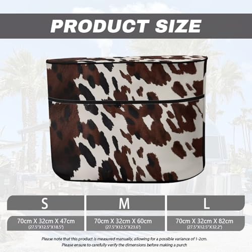 Brown Cow Print 20 Pound Double for RV/Trailer/Camper Reusable Gas Tank Cover Lightweight Double Zipper for Travel Trailer Polyester Waterproof Cover - color: Brown Cow Print, size: S(20LB)