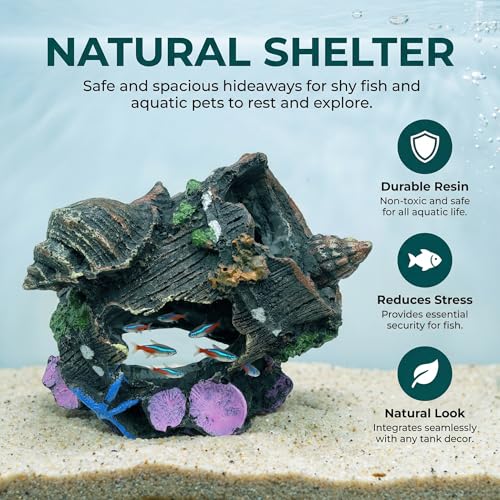 Fish Tank Aquarium Decor Resin Cave Decorations for Betta, Shrimp, Goldfish – Small Hide Ornament House with Broken Barrel Design, Hideout for Aquariums Habitat - color: Barrel